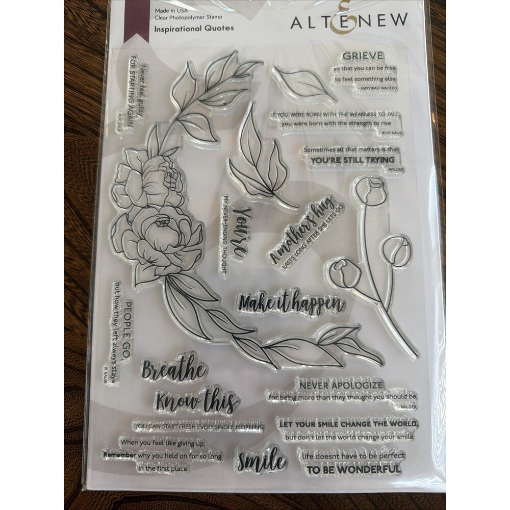 Altenew Inspirational Quotes sentiments flowers floral